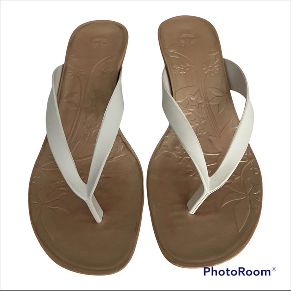 Sz 7Timberland Flirtatious Thong Womens Sandal White Rubber Beach Comfort 90386 - Picture 3 of 11